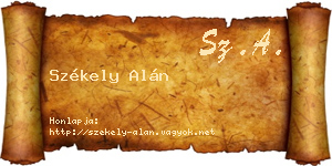 Székely Alán névjegykártya